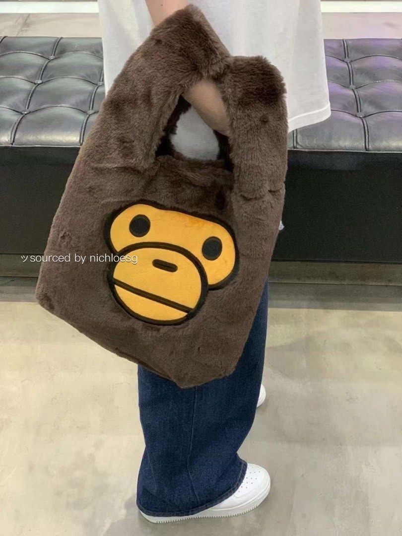 BAPE BABY MILO FUR TOTE BAG (BMS), Women's Fashion, Bags