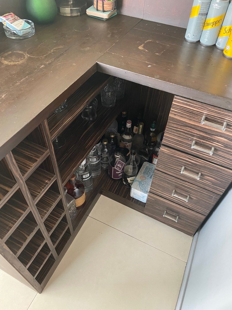 Bar with Bar Stools, Furniture & Home Living, Furniture, Other Home