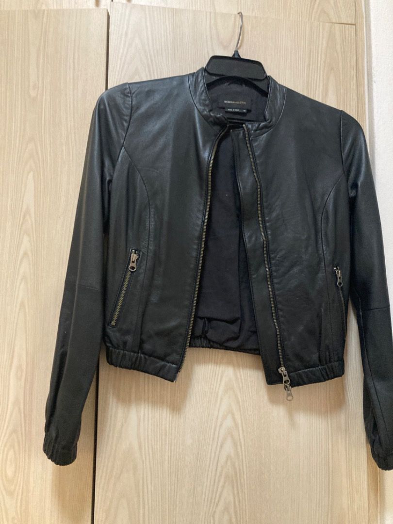 BCBGmaxazria genuine leather moto jacket xs Women s Fashion