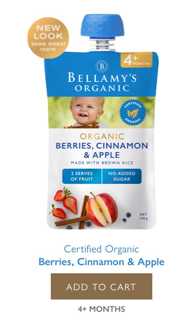 Bellamy's organic pouches clearance