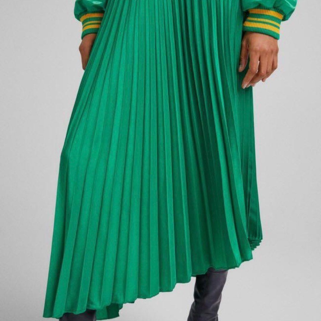 Bershka green midi skirt sales