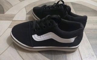 Black rubber shoes sneakers Vans-like size 25 15cm