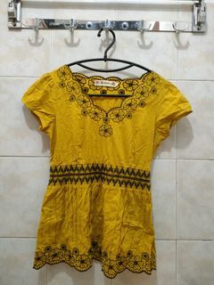 Blouse floral yellow