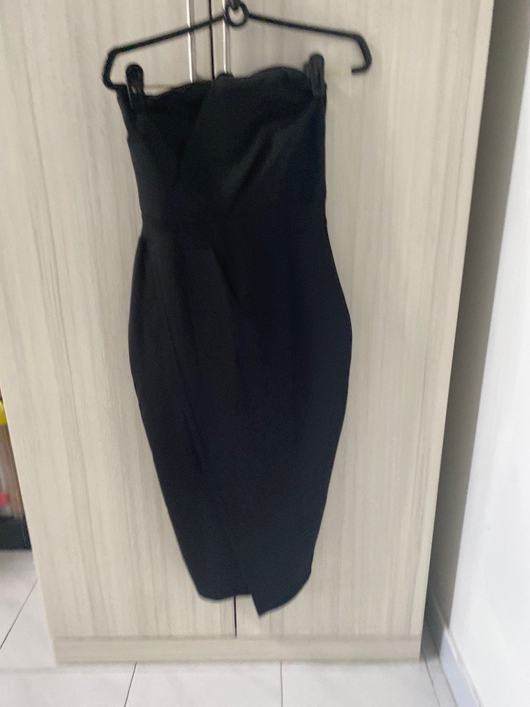 Zoey bandeau wrap detail midi dress best sale