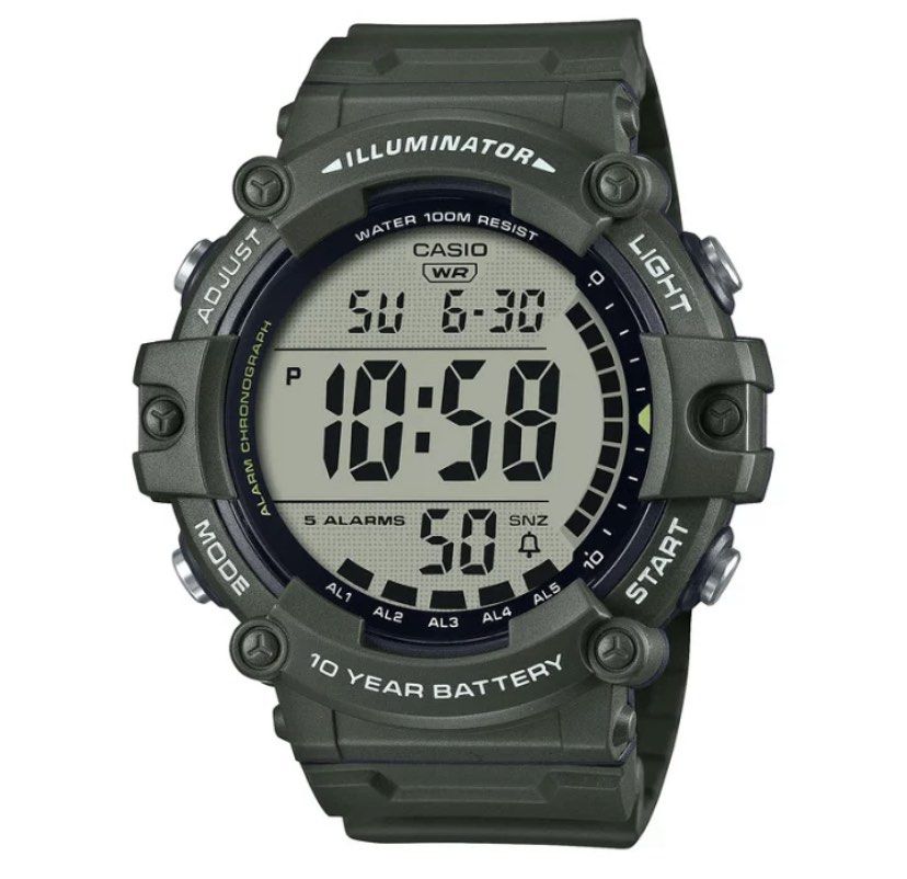 Casio Illuminator AE-1500WHX-3A Digital Quartz Watch AE1500WHX-3A Green ...