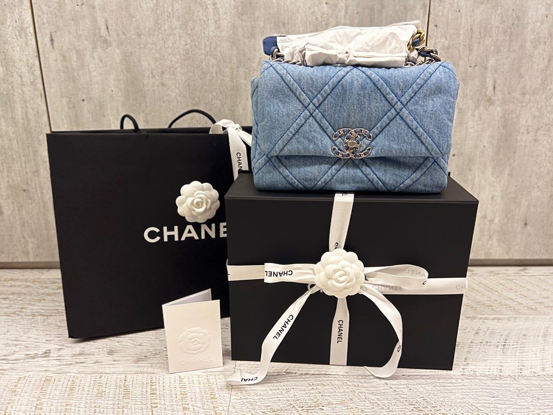 Chanel 19 Small Flap Bag in Denim 3-tone HW