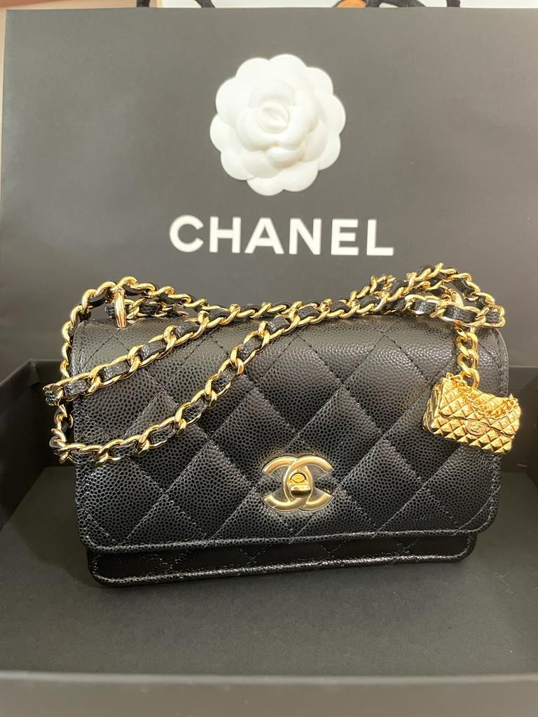 💕Chanel Wallet on Chain 23S in black caviar (Brand New from Chanel  boutique) 💕, Luxury, Bags & Wallets on Carousell