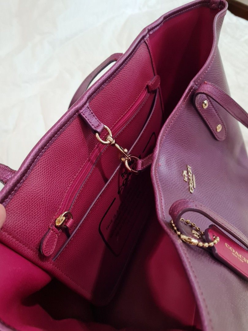 Metallic purple coach store purse