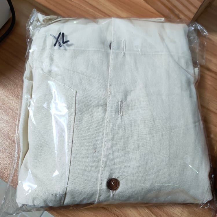 Cotton Linen Polo & Shirt Set (Category: Sets or Coordinates) located in Caloocan City. Submitted by grimilgy (Listing ID 1225490812, Image 2). Description: Wore once. Used it for coverup. No flaws. Will wash it before shipping. Mop: Bank Transfer.