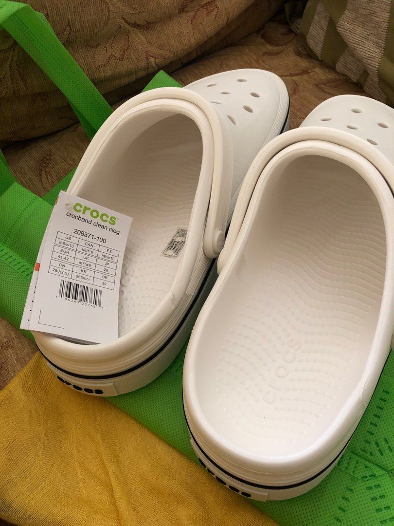 UA Crocs Crocband Off Court Clogs White Men s Fashion Footwear