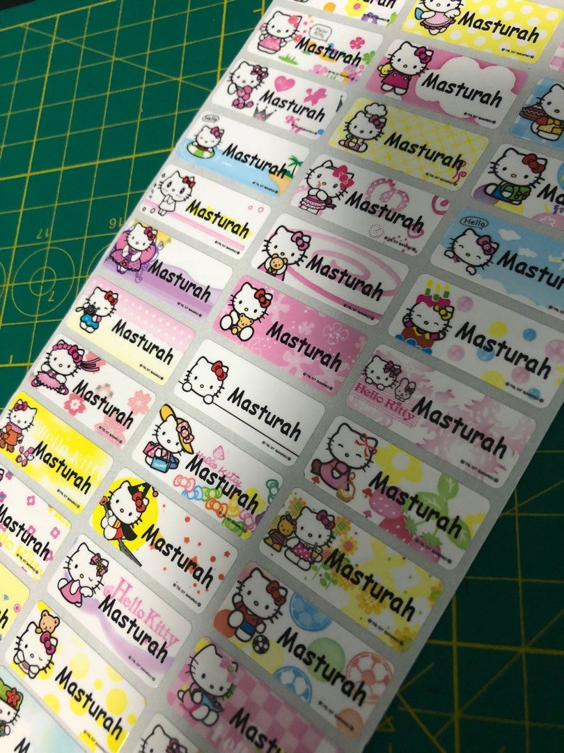 Custom name stickers waterproof, Hobbies & Toys, Stationery & Craft