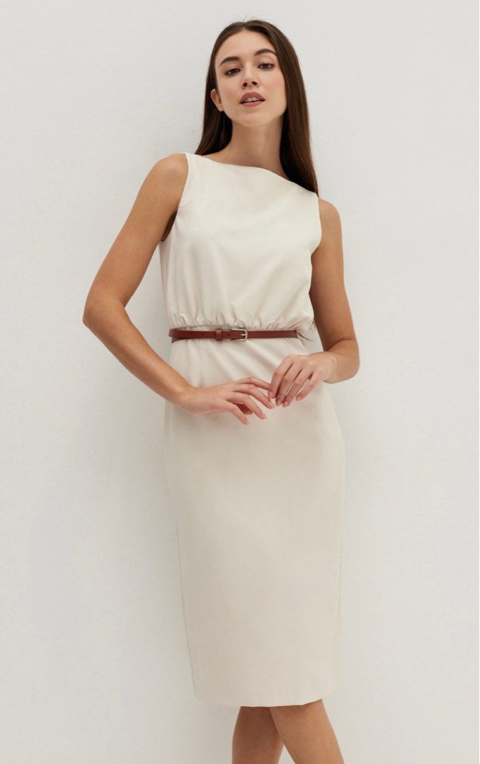 Daphne Printed Belted Midi Dress main image 1