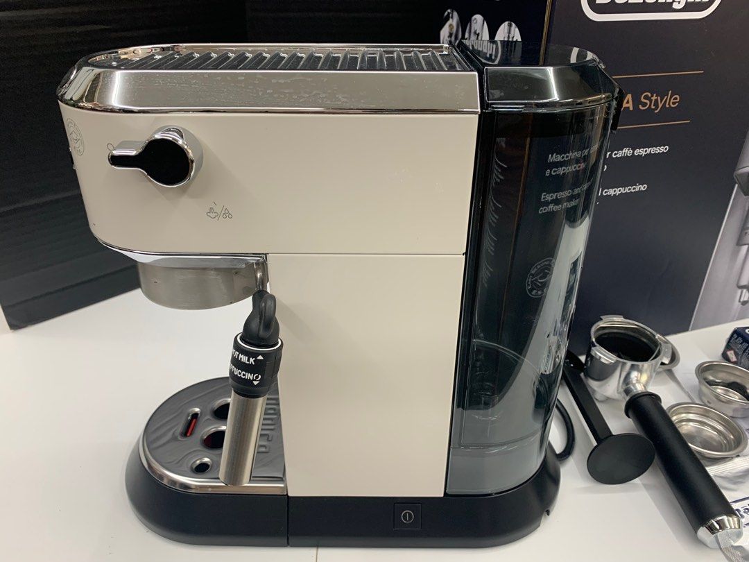 DeLonghi Dedica Espresso Maker, Espresso Machine, Coffee Machine, White EC685.W, TV & Home