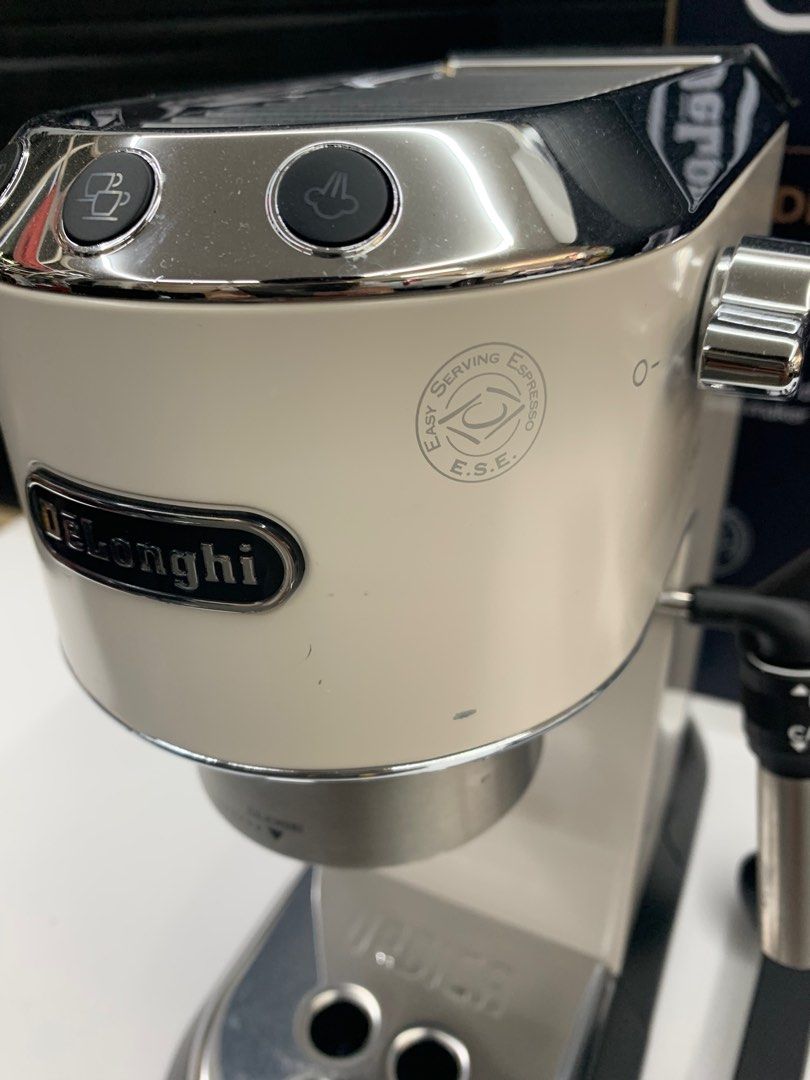 DeLonghi Dedica Espresso Maker, Espresso Machine, Coffee Machine, White EC685.W, TV & Home