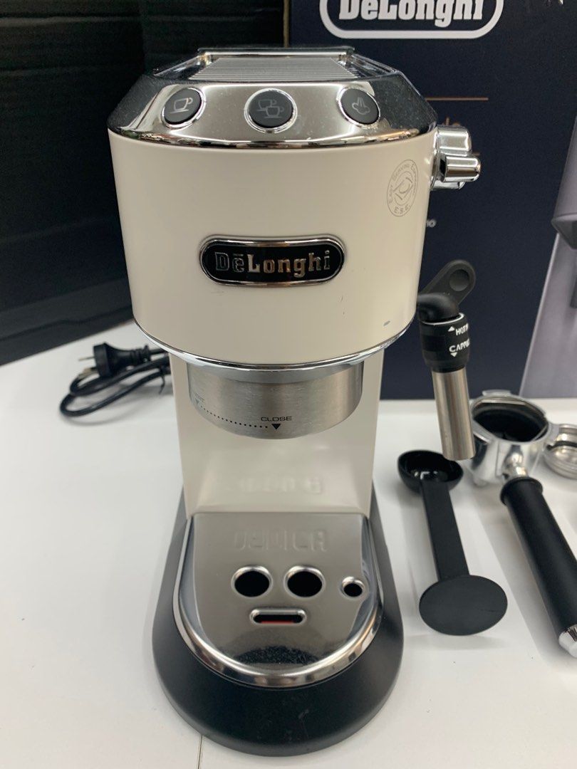 DeLonghi Dedica Espresso Maker, Espresso Machine, Coffee Machine, White