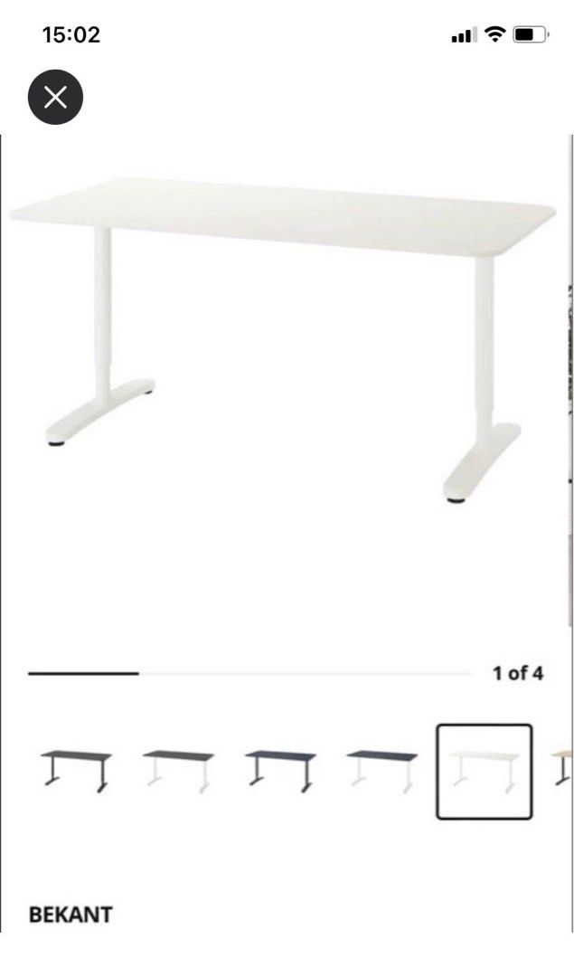 Desk IKEA Bekant, Furniture & Home Living, Furniture, Tables & Sets on