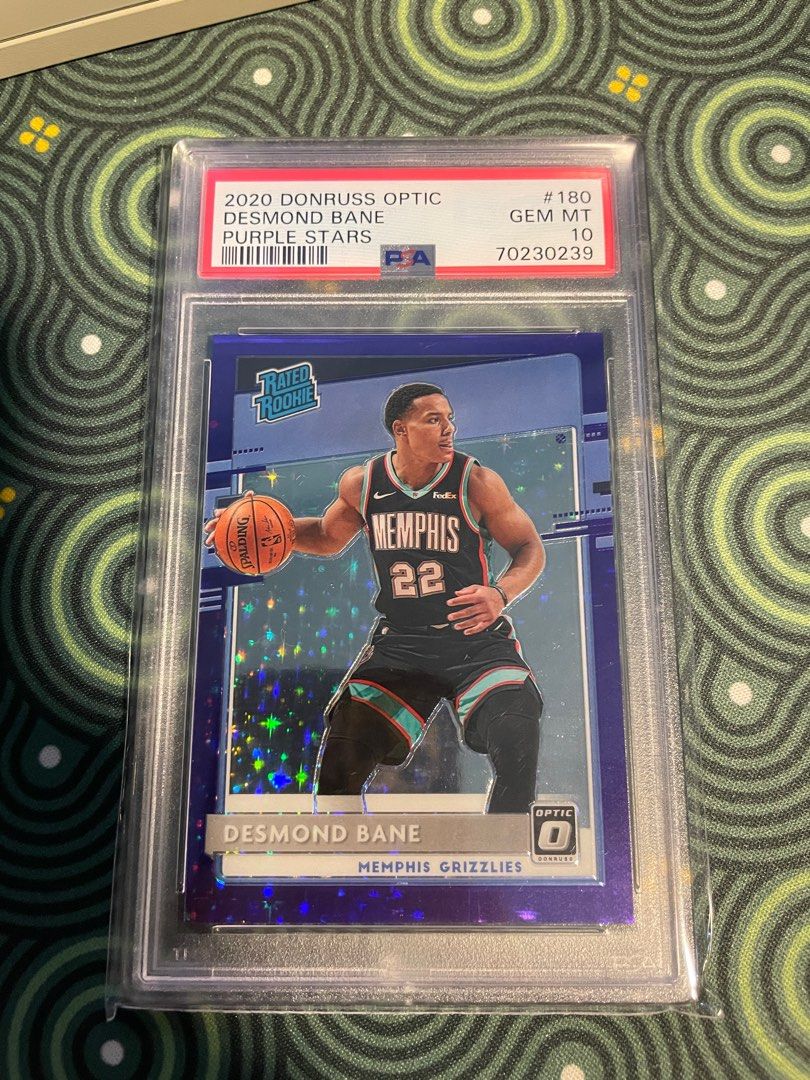 Desmond Bane Panini Optic Purple Stars /13 PSA 10, Hobbies & Toys 