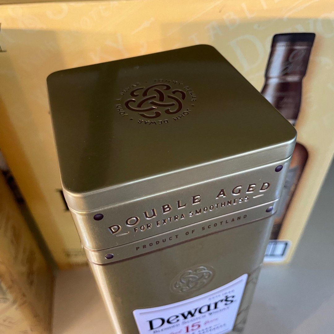 Dewars 15 Gold Box whisky 750ml, Food & Drinks, Beverages on Carousell