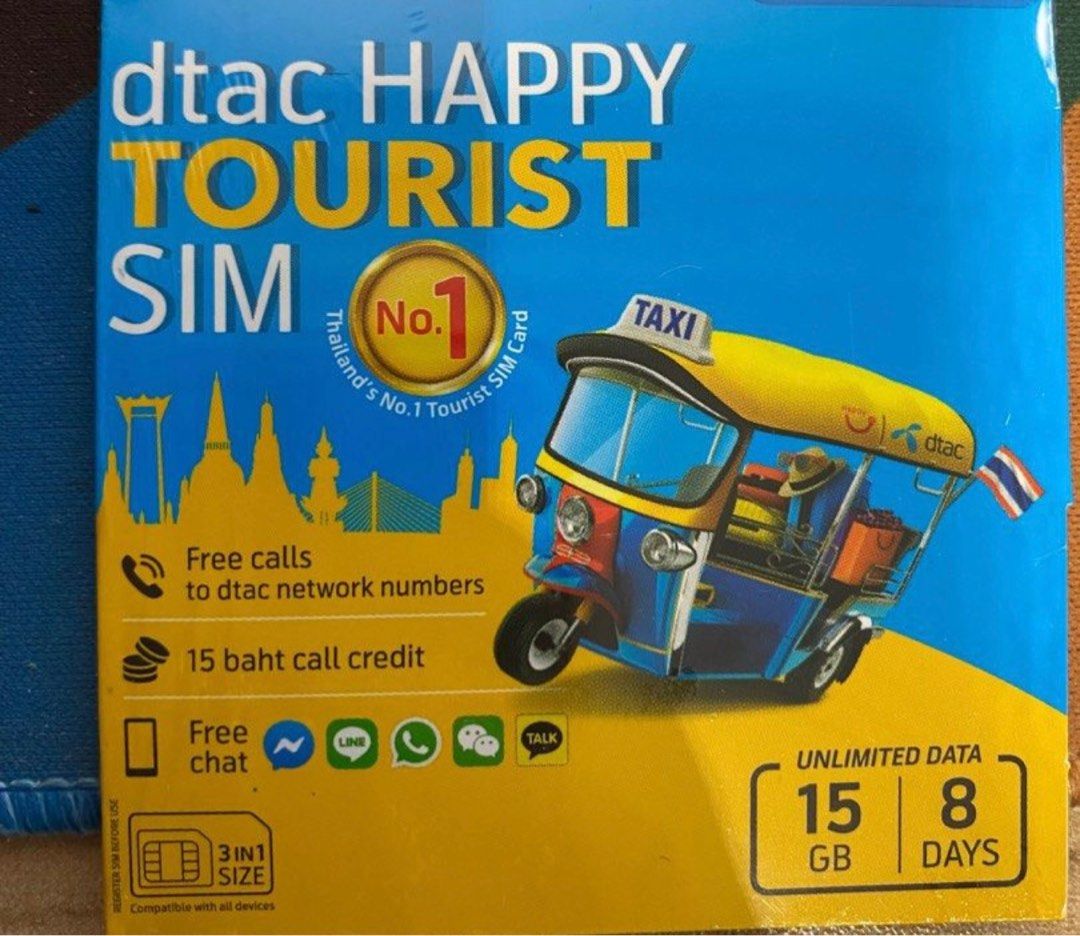 dtac happy tourist sim 8 days