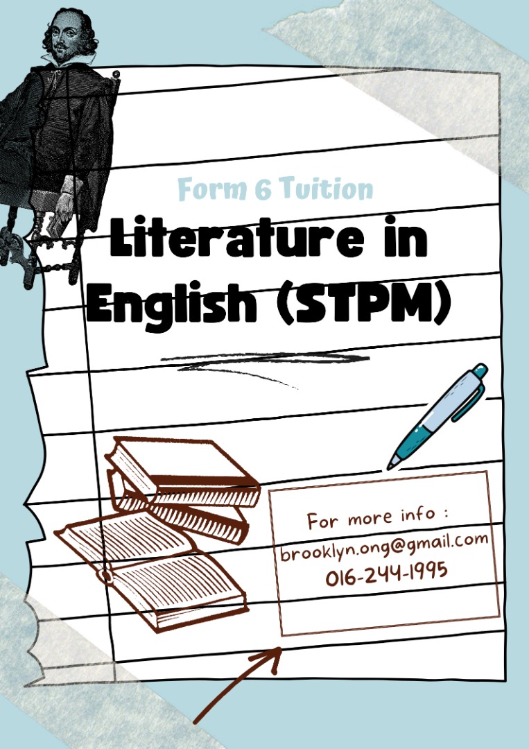 English Literature Tuition (STPM) Form 6, Services, Tuition on Carousell