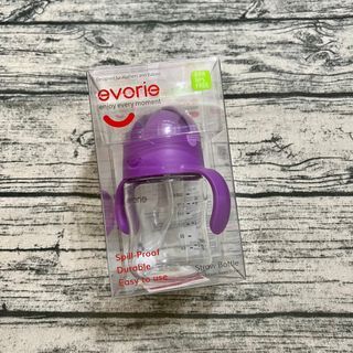 Evorie Tritan 愛得利 微笑學習水杯 360度防漏吸管學習水杯  200ml（紫羅蘭）