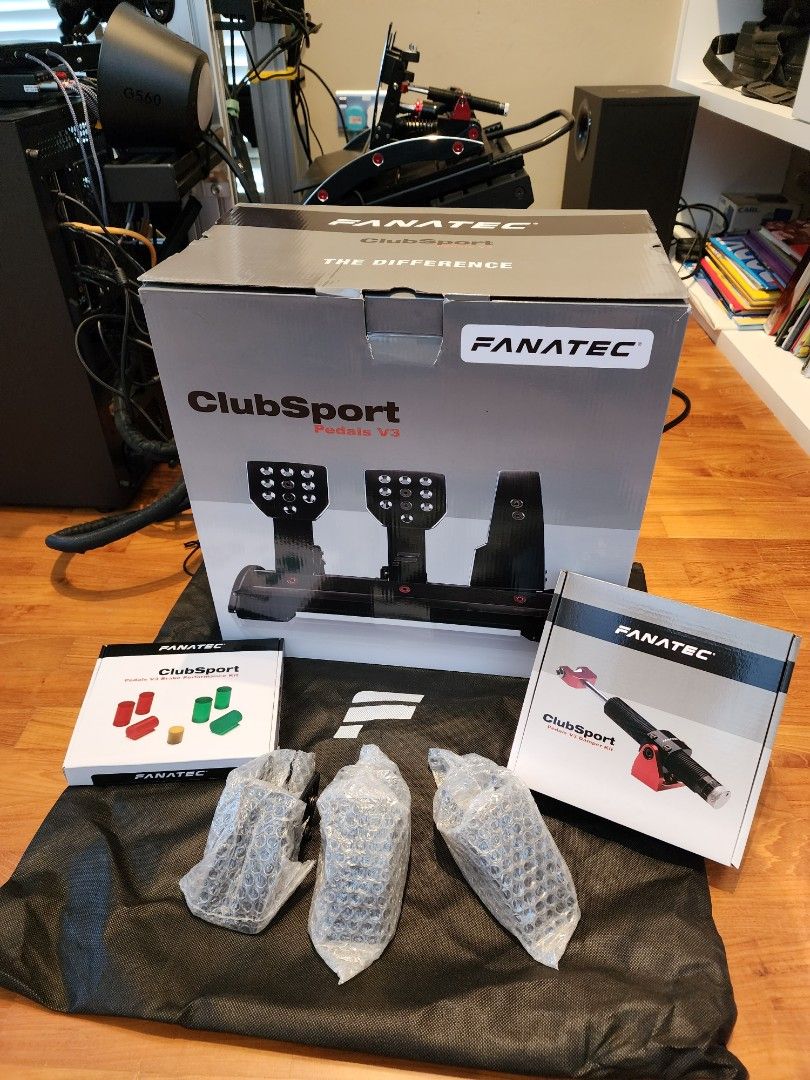 Fanatec Clubsport V3 pedals, fully upgraded with Pedal Performance Kit