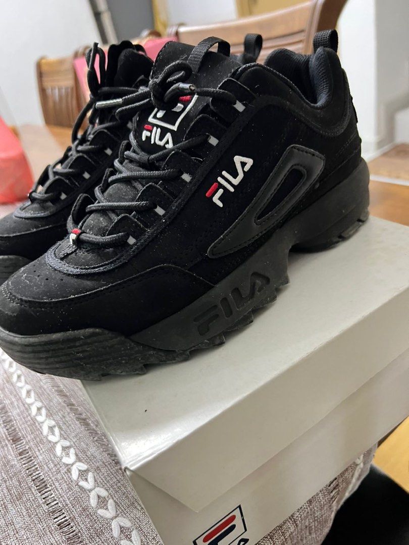 Fila disruptor black Women s Fashion Footwear Sneakers on Carousell