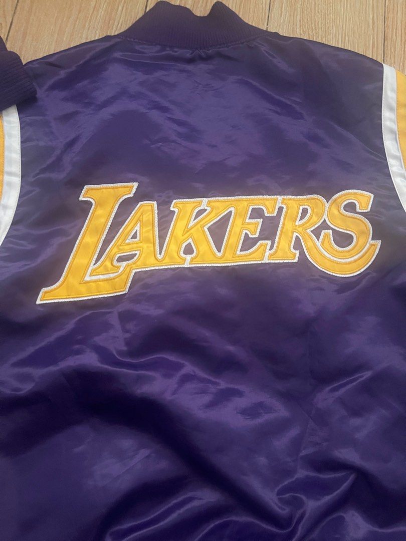 STARTER Black Label NBA Team Basketball Black Varsity Jacket Mens Size L  New!