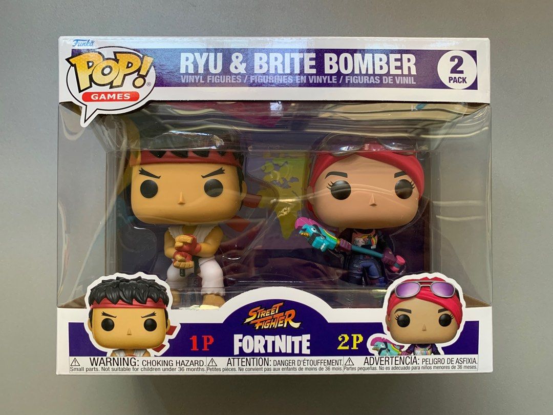 Funko Pop! Street Fighter vs Fortnite - Ryu & Brite Bomber - 2-Pack