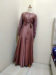 Gamis satin payung