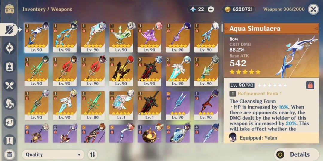 Genshin impact end game account ar 60 zhongli c1 raiden shogun c3 yae