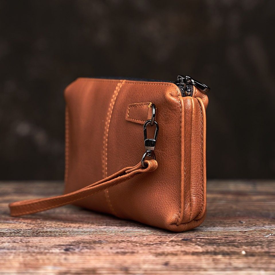 Clutch bag Genuine leather clutch bag men black brown light brown
