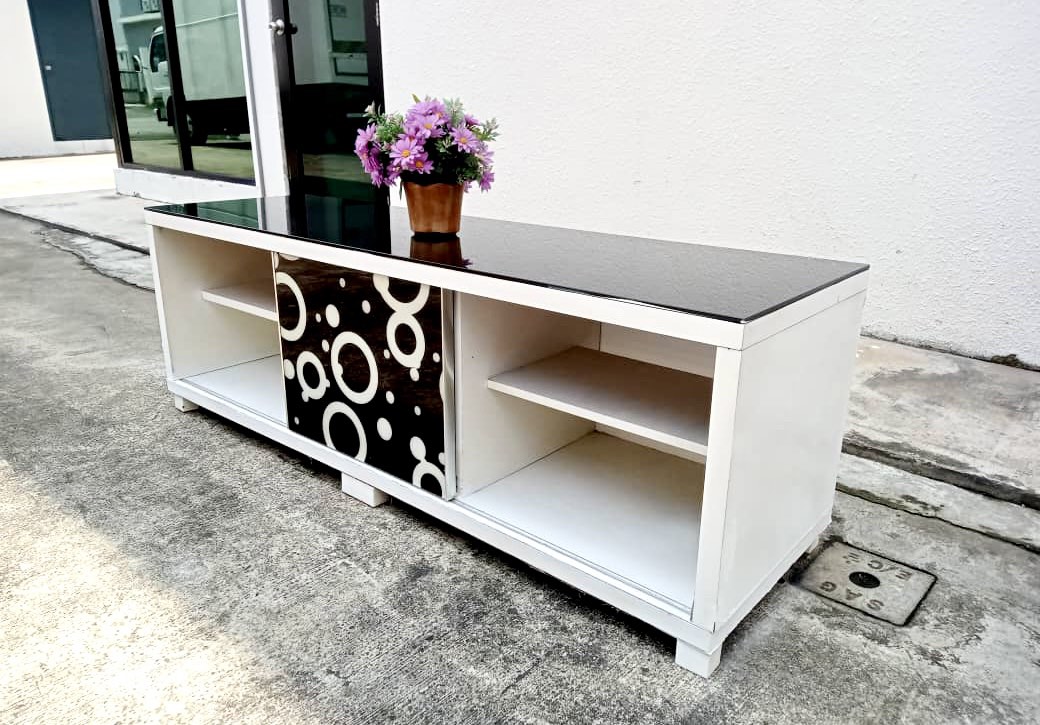 Glass TV Console, Furniture & Home Living, Furniture, Other