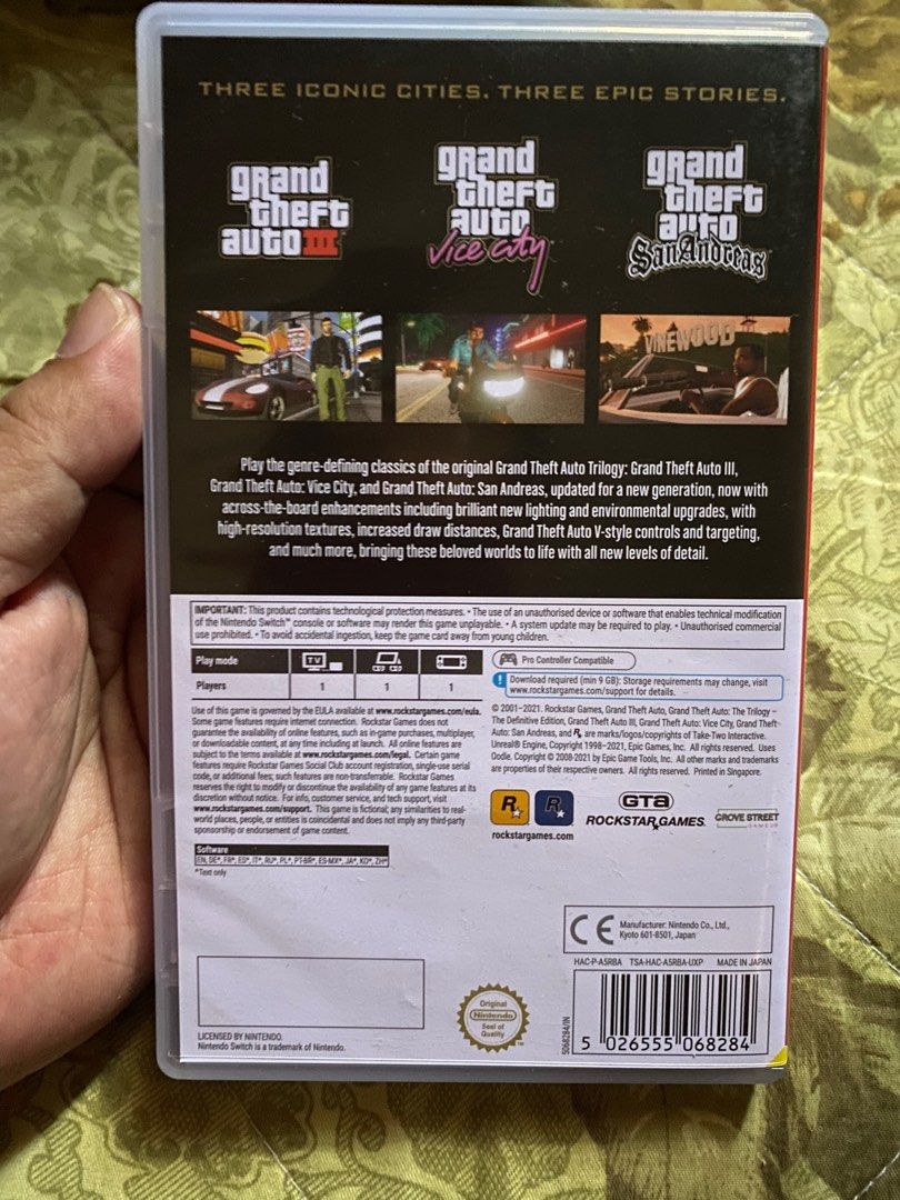 GTA TRILOGY Grand Theft Auto nintendo switch game