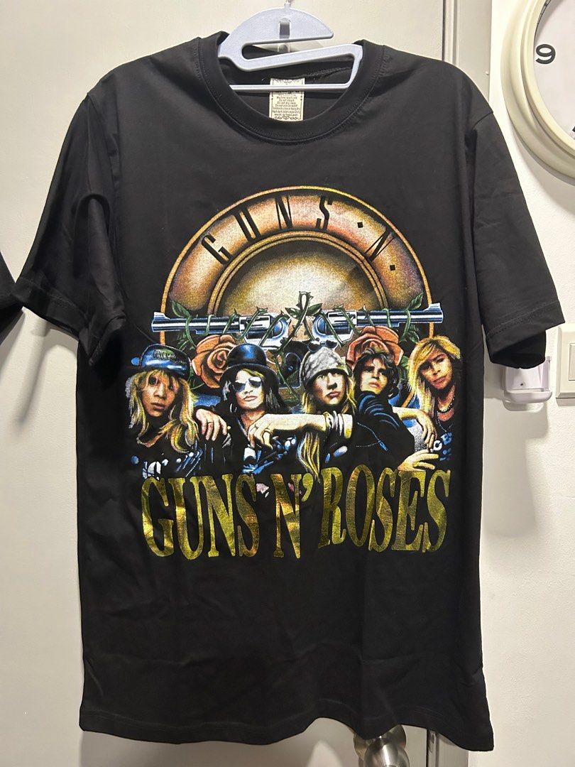 Guns N' Roses Band T-shirt, Band T, Men's L size cotton black type Vintage Second Hand