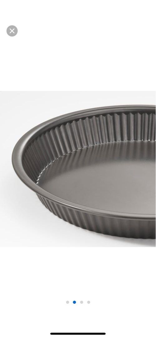 HEMMABAK Pie plate, gray - IKEA