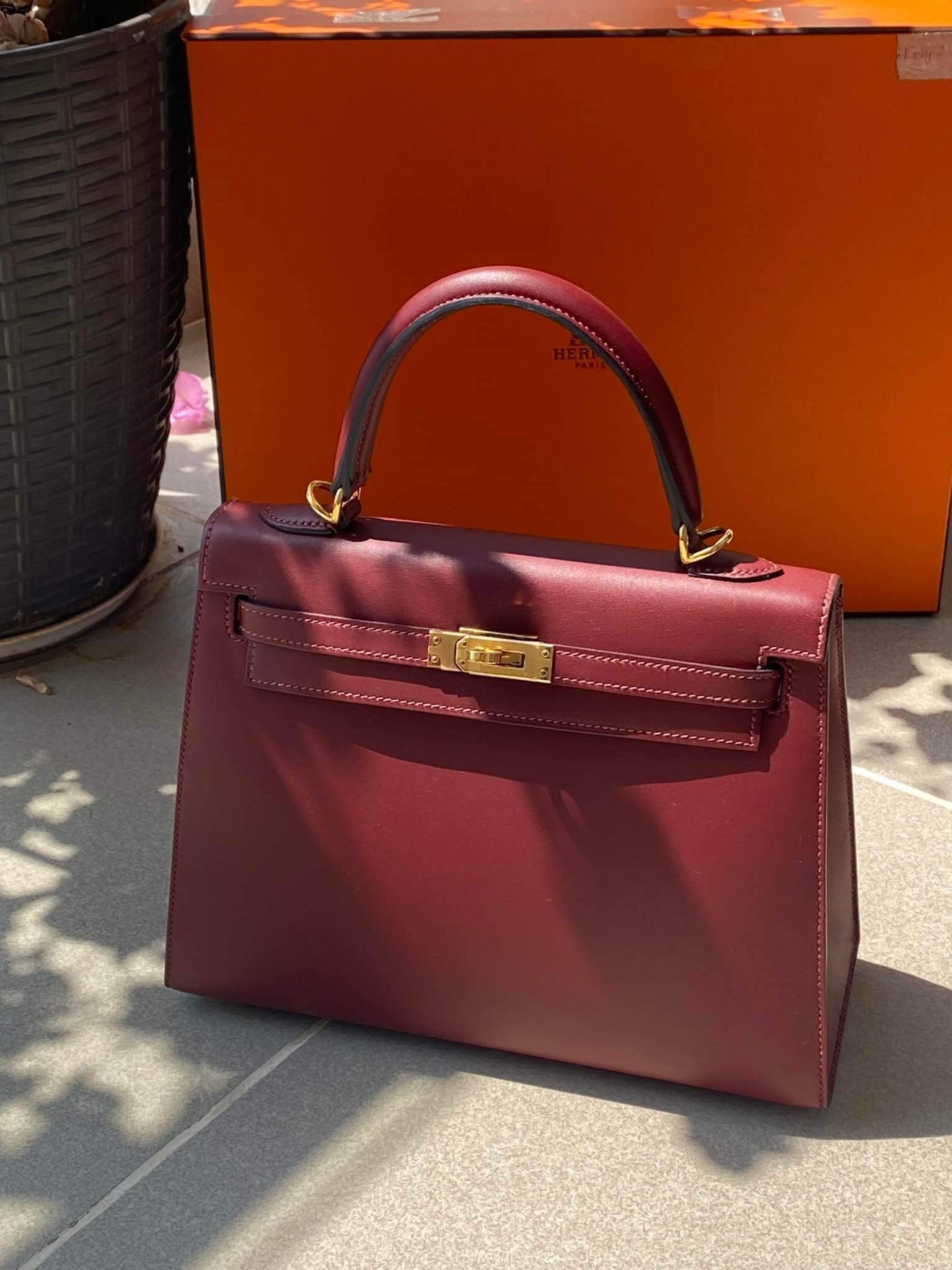 Hermes Kelly 25 Rough H Ghw, Luxury, Bags & Wallets on Carousell