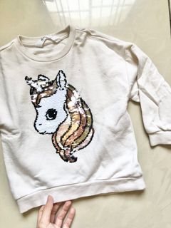 Hnm sweater sequin pony anak preloved