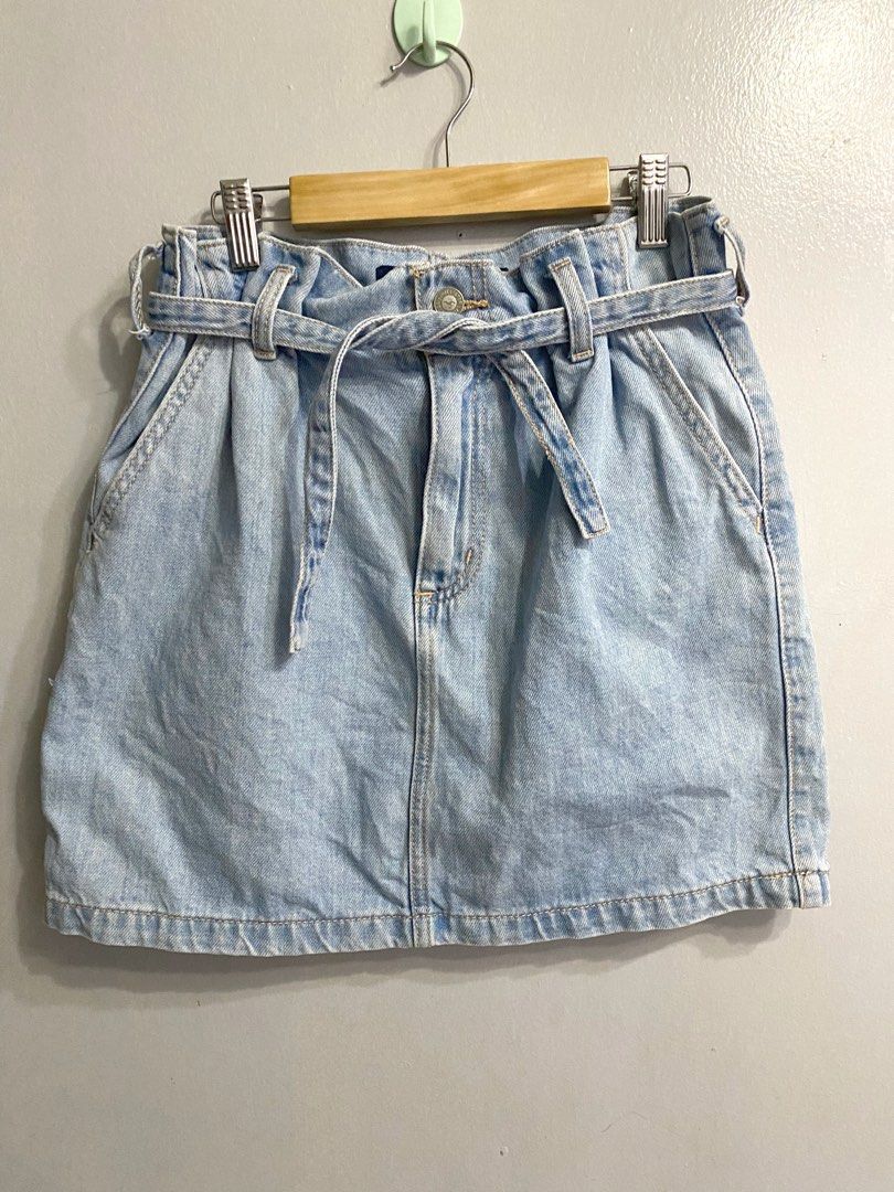 Hollister paper bag sale skirt in denim