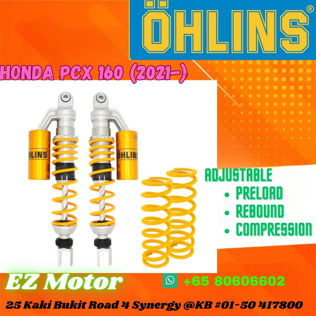 Honda PCX 160 Ohlins Rear Suspension, Motorcycles, Motorcycle Accessories on Carousell