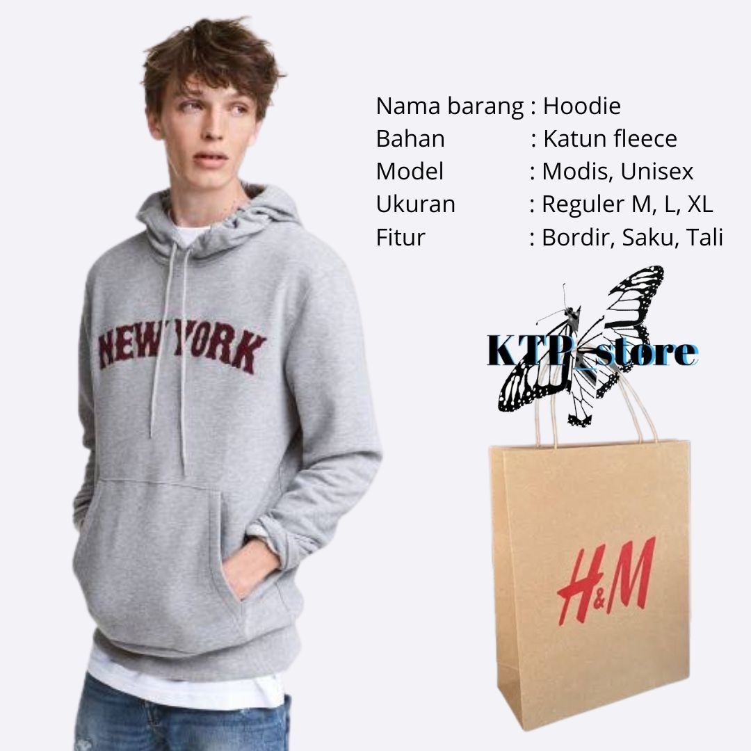 Jaket hoodie shop h&m pria