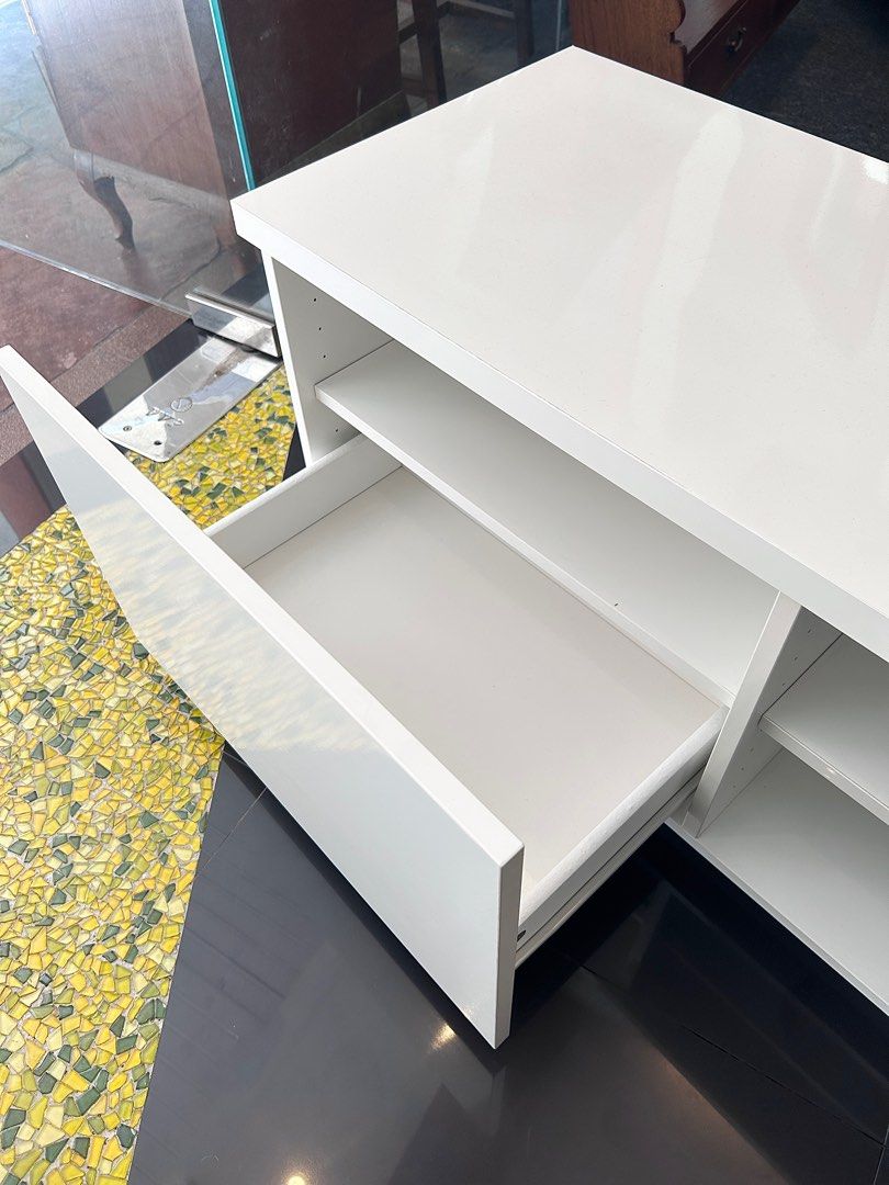 Ikea BYAS highgloss white tv Furniture & Home Living