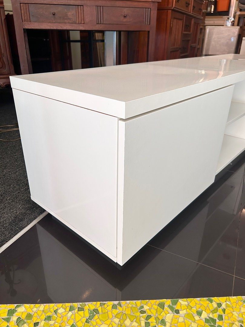Ikea BYAS highgloss white tv Furniture & Home Living