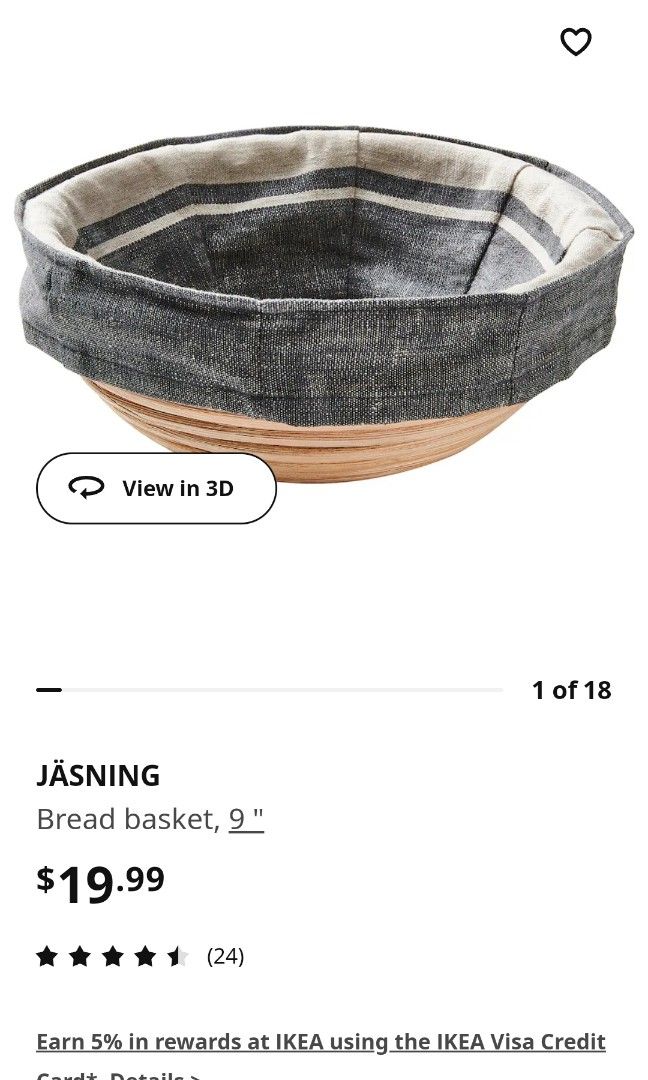 JÄSNING Bread basket, 9 - IKEA