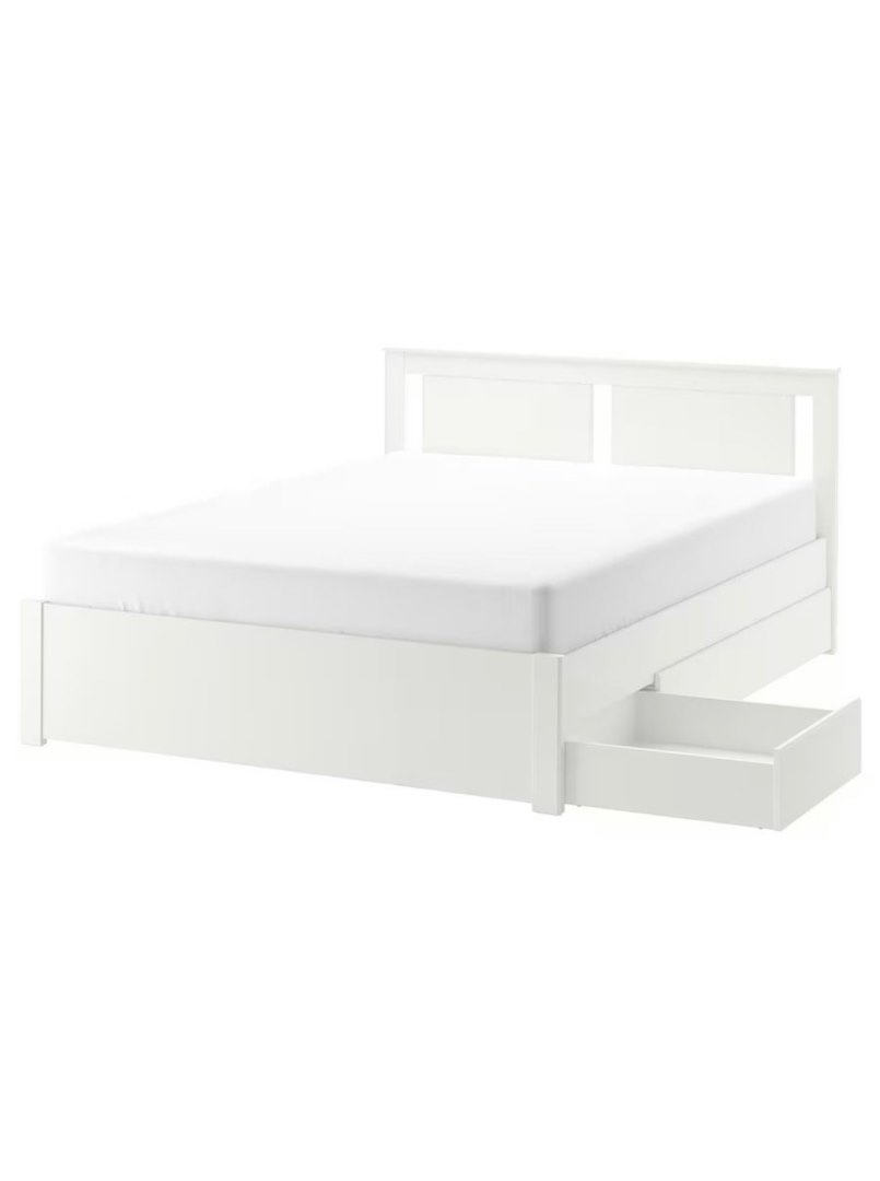 IKEA Queen size bed with mattress, Furniture & Home Living, Furniture, Bed Frames & Mattresses