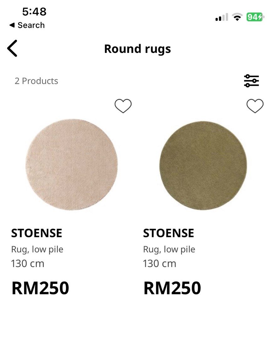 Ikea round carpet, Furniture & Home Living, Home Decor, Carpets, Mats