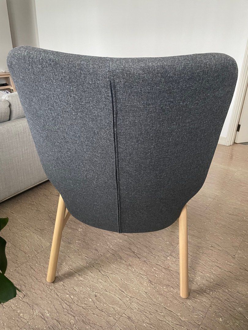 IKEA VEDBO Highback armchair, Gunnared dark grey (like new), Furniture