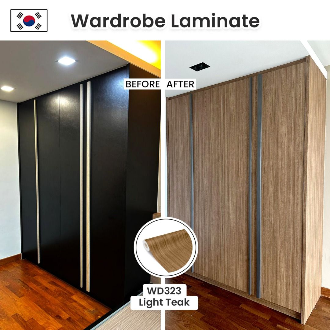 INFEEL KOREA Wardrobe Laminate / Wooden Wardrobe Sticker / Laminate Sheet / Furniture Laminate