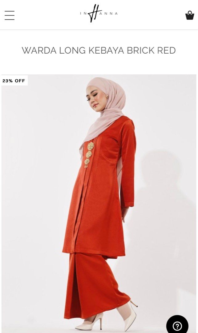 Inhanna Warda Long Kebaya, Women's Fashion, Muslimah Fashion, Baju