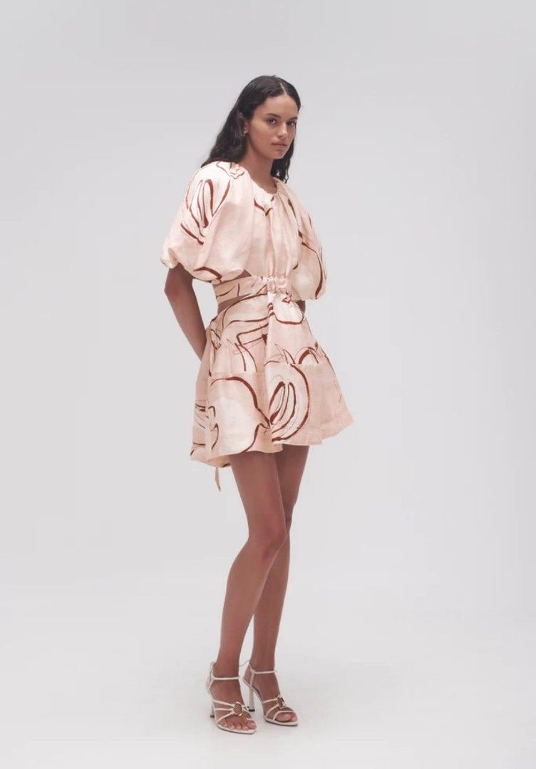 psychedelia cut out mini dress INSTOCK! (AU 8) Aje Psychedelia Cut Out Mini Dress Whimsical Dove Pink,  Women's Fashion, Dresses & Sets, Dresses on Carousell